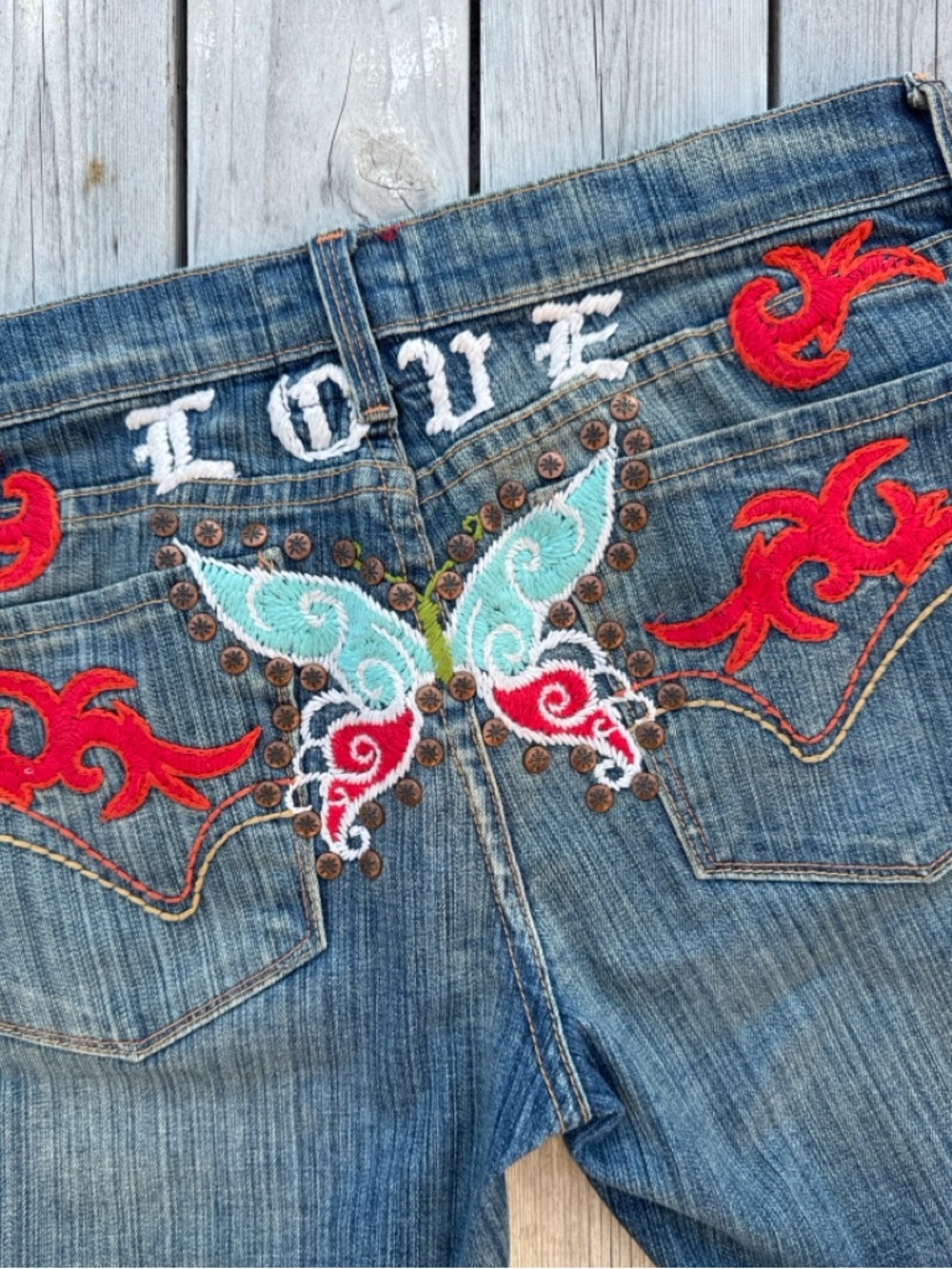 People for Peace  Rare Love Butterfly Jeans